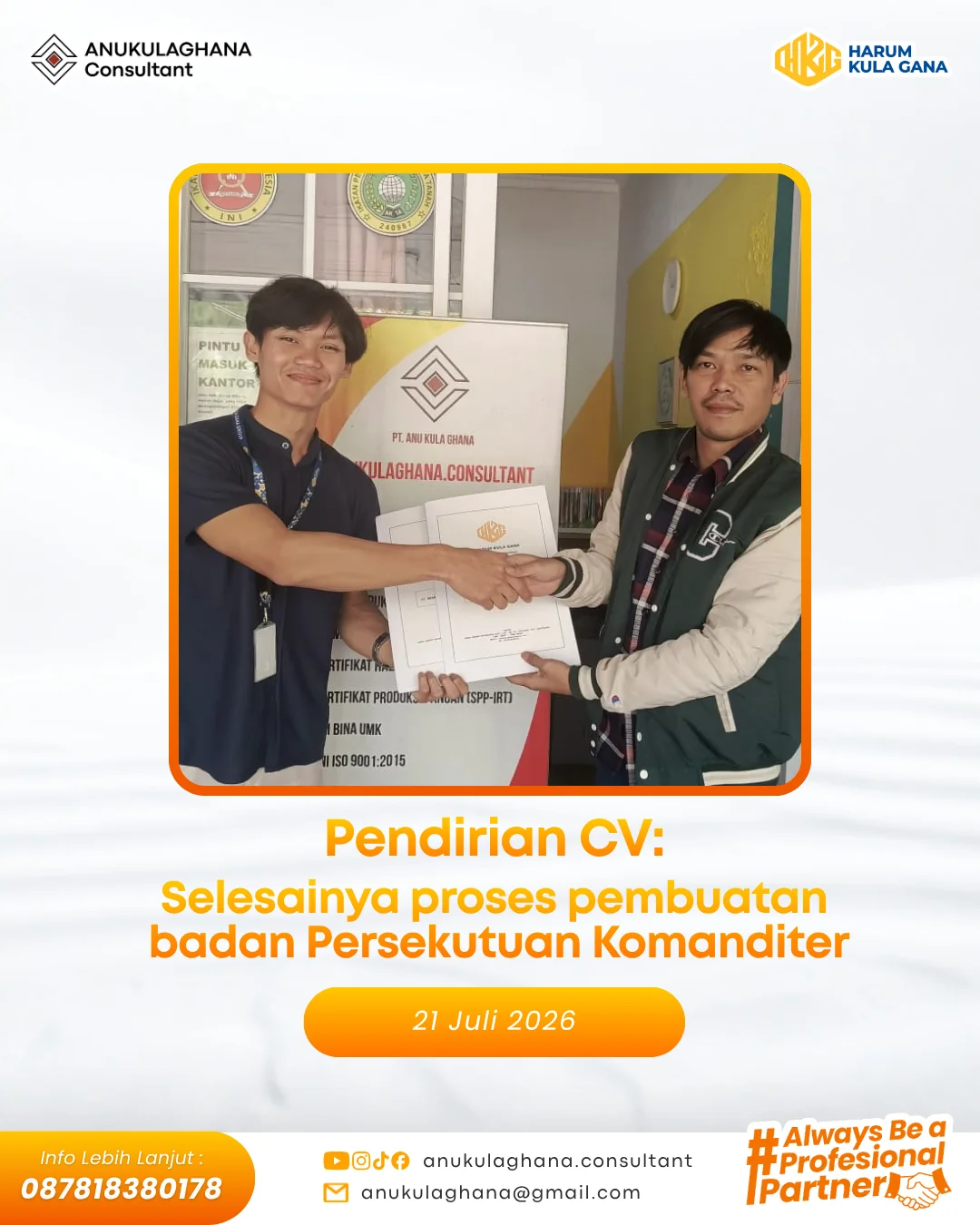 Pengesahan Pendirian CV