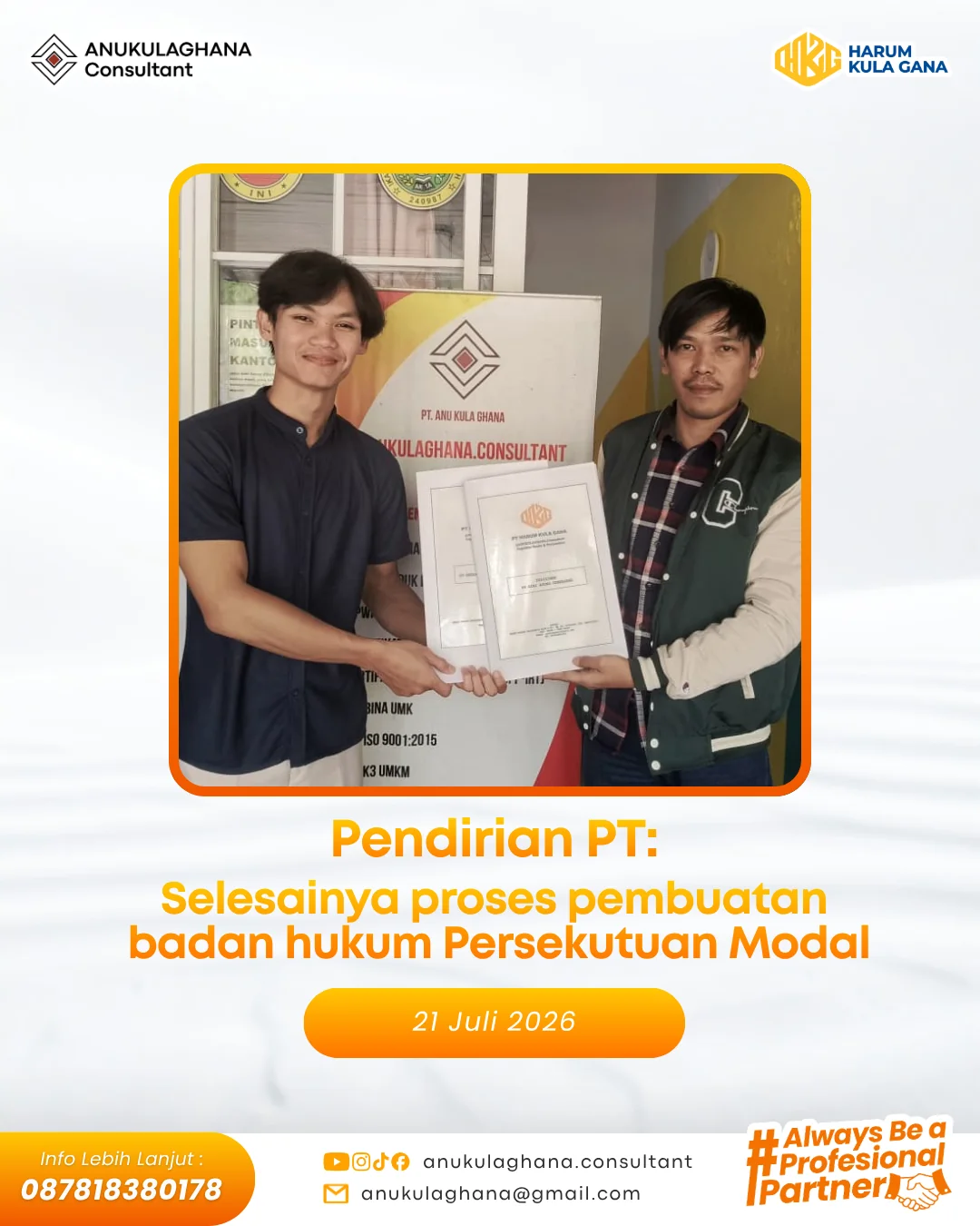 Selesai Pendirian PT Persekutuan Modal