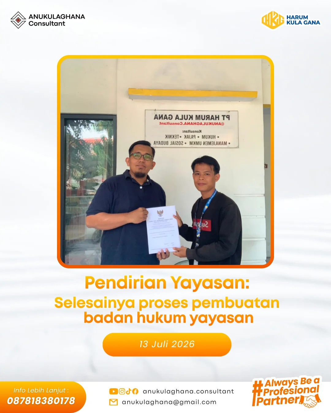 Pendirian Yayasan Sosial